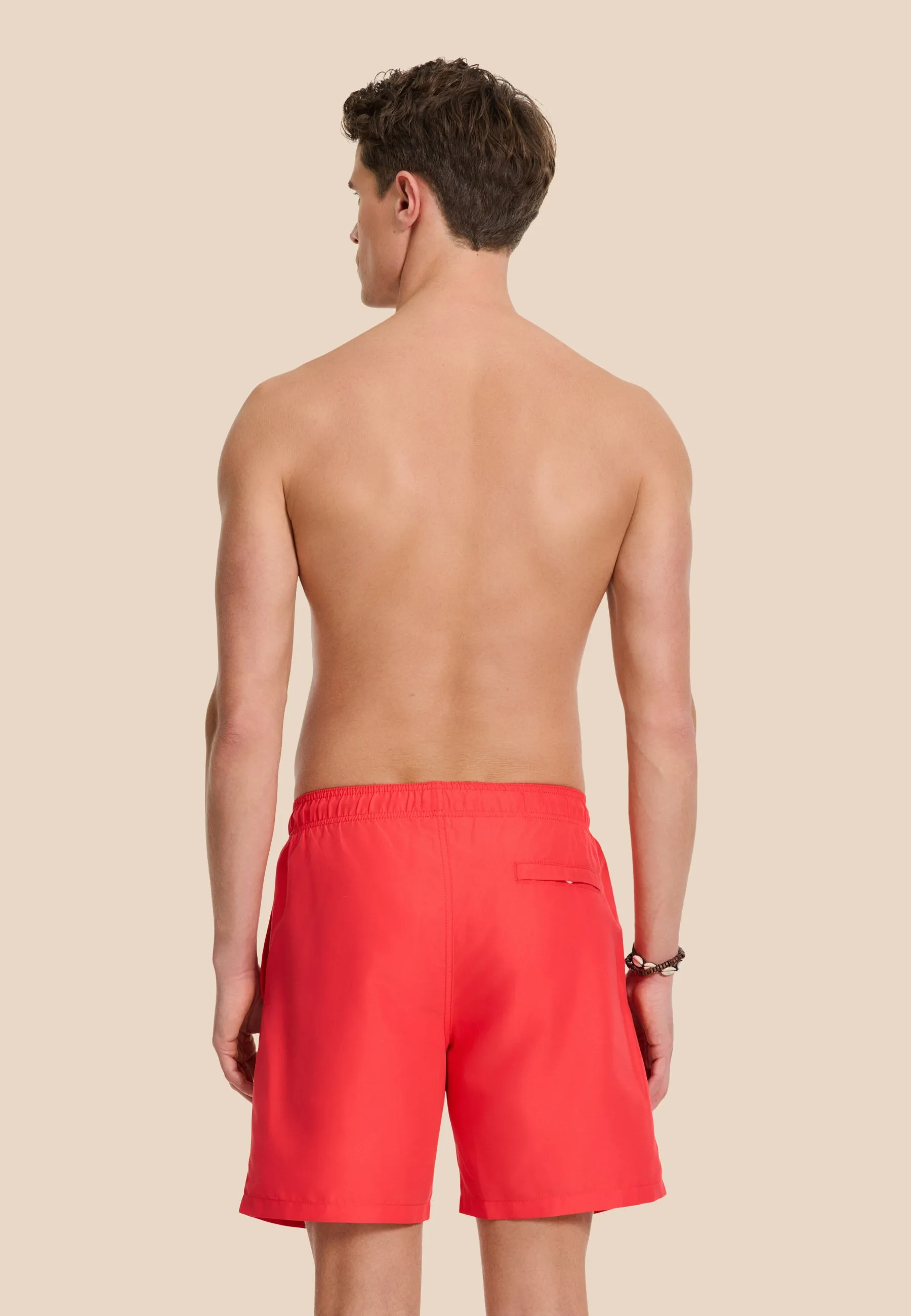 MIKE swim shorts solid | red hibiscus