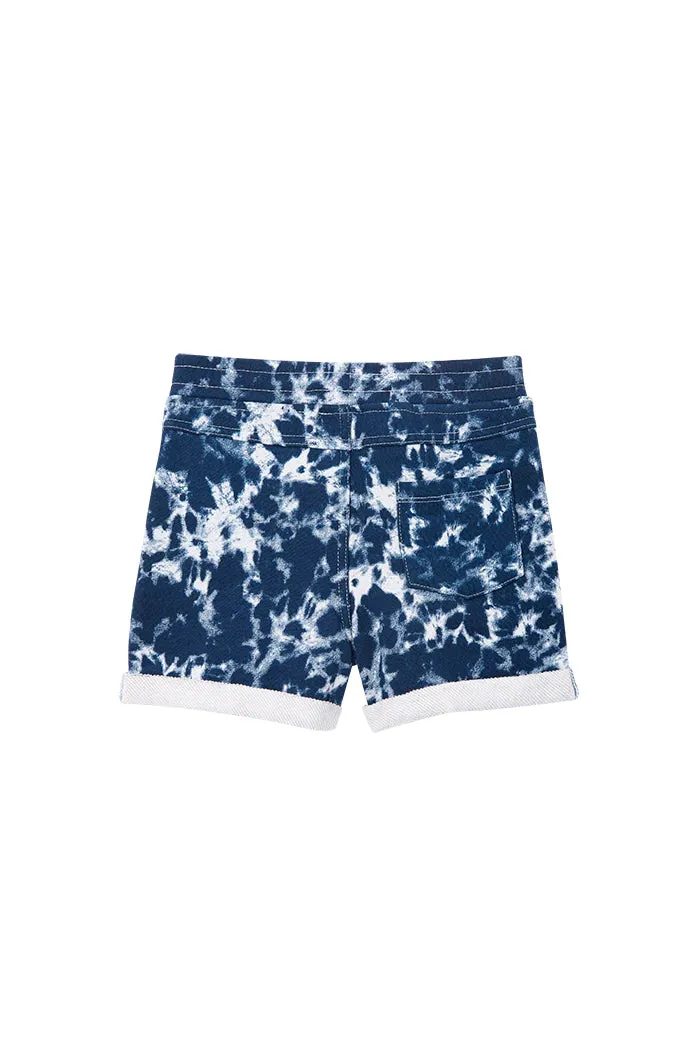 Milky |  Blue Tie Dye Shorts | Sizes 2-7