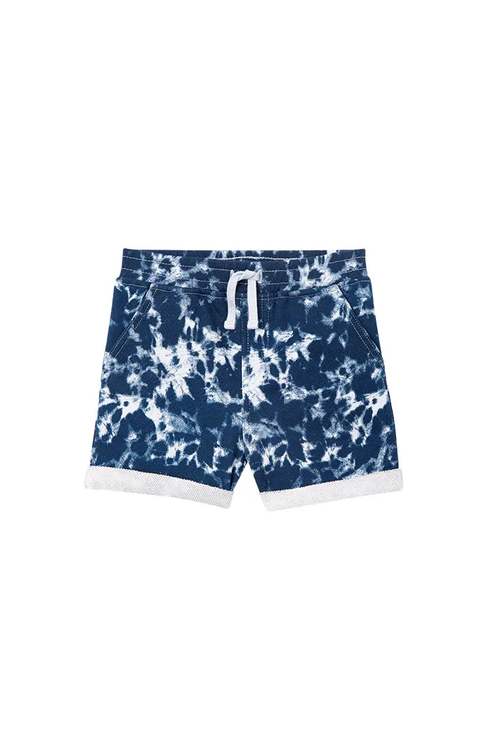 Milky |  Blue Tie Dye Shorts | Sizes 2-7