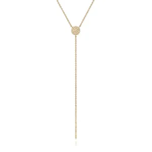 Miss Mimi 14K Yellow Gold (0.18ct) Lariat Diamond Necklace