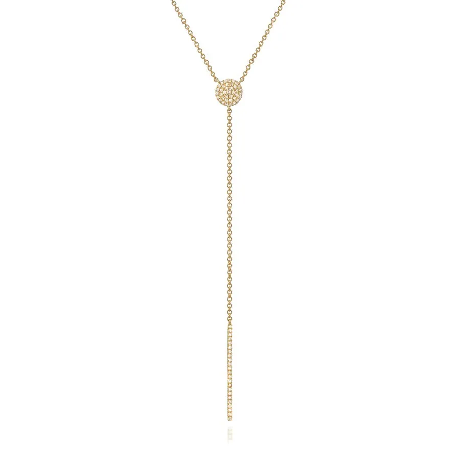Miss Mimi 14K Yellow Gold (0.18ct) Lariat Diamond Necklace
