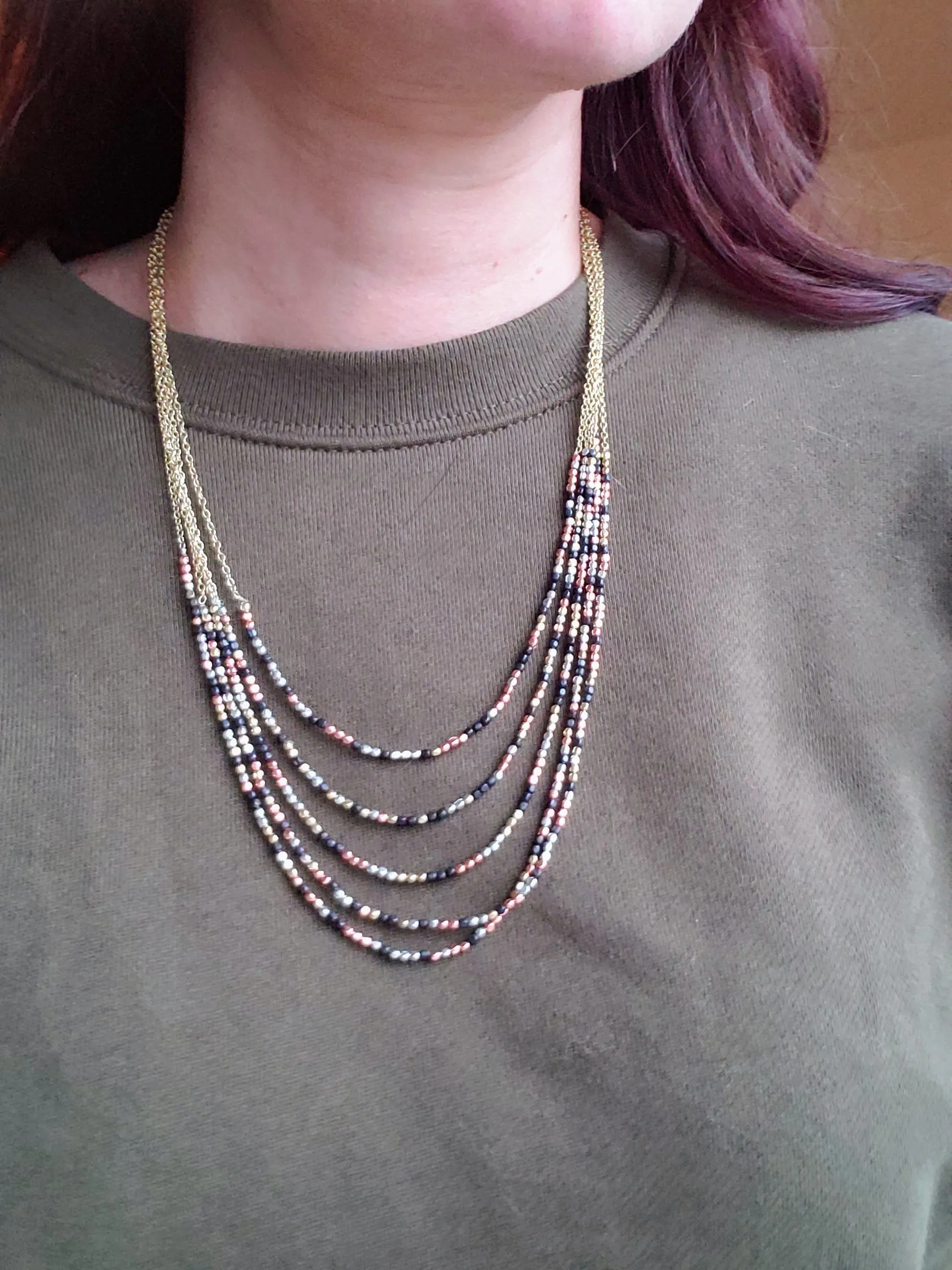Mixed Metallics Layered Necklace