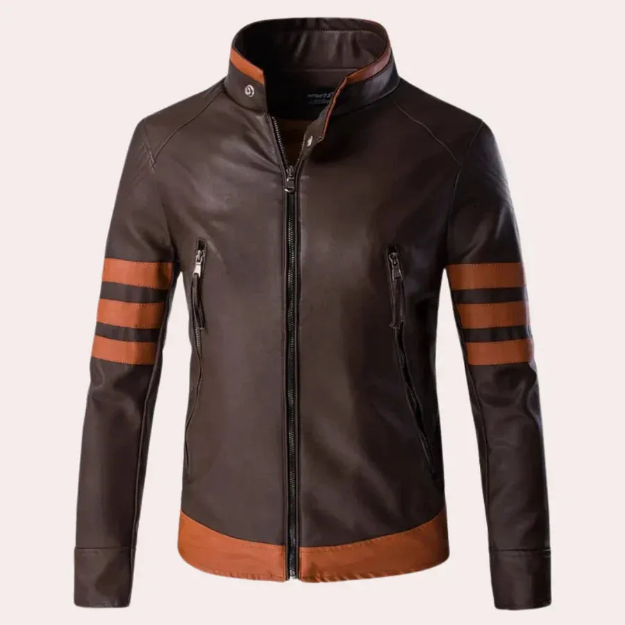 Modern men's stylish classic Marcus biker jacket