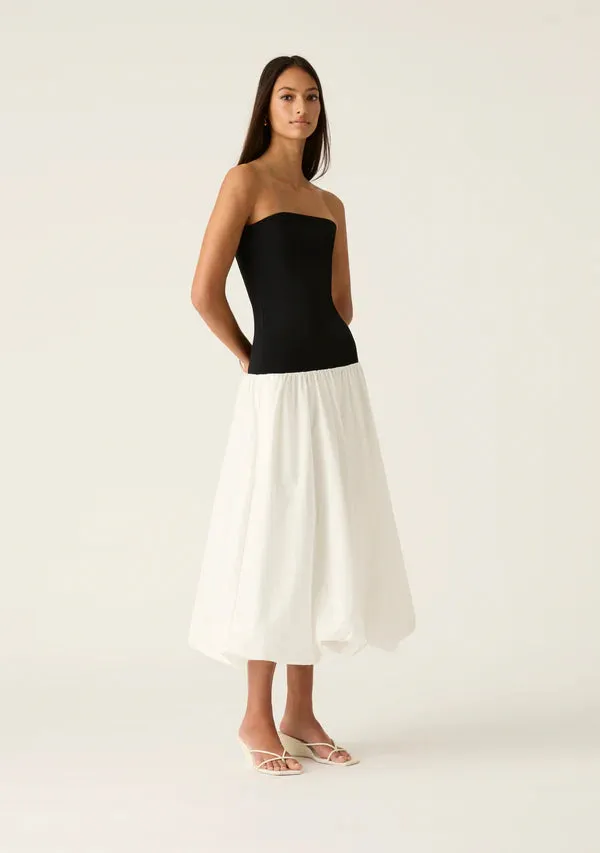 Mos the Label - Sophia Strapless Dress - Black White