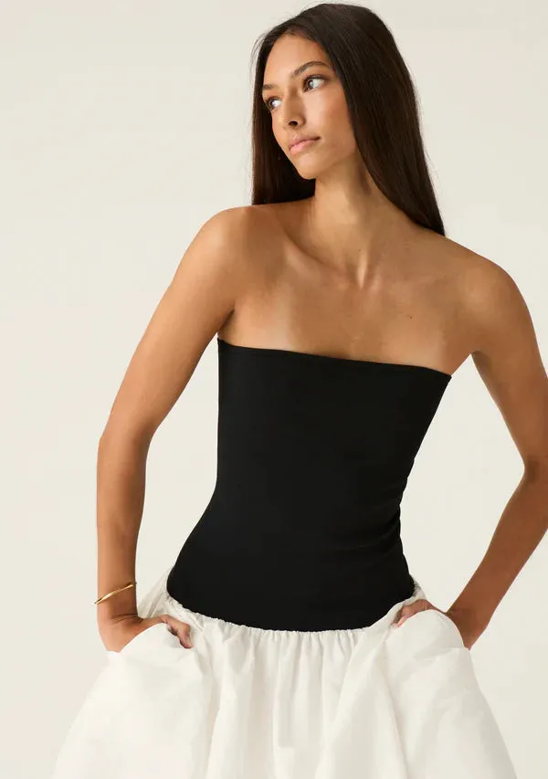 Mos the Label - Sophia Strapless Dress - Black White