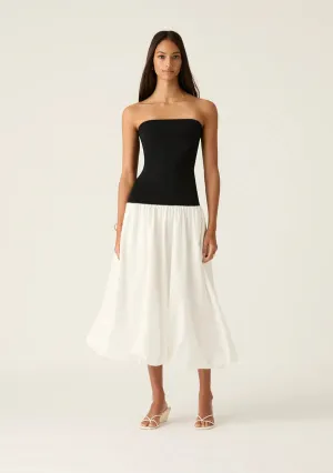 Mos the Label - Sophia Strapless Dress - Black White