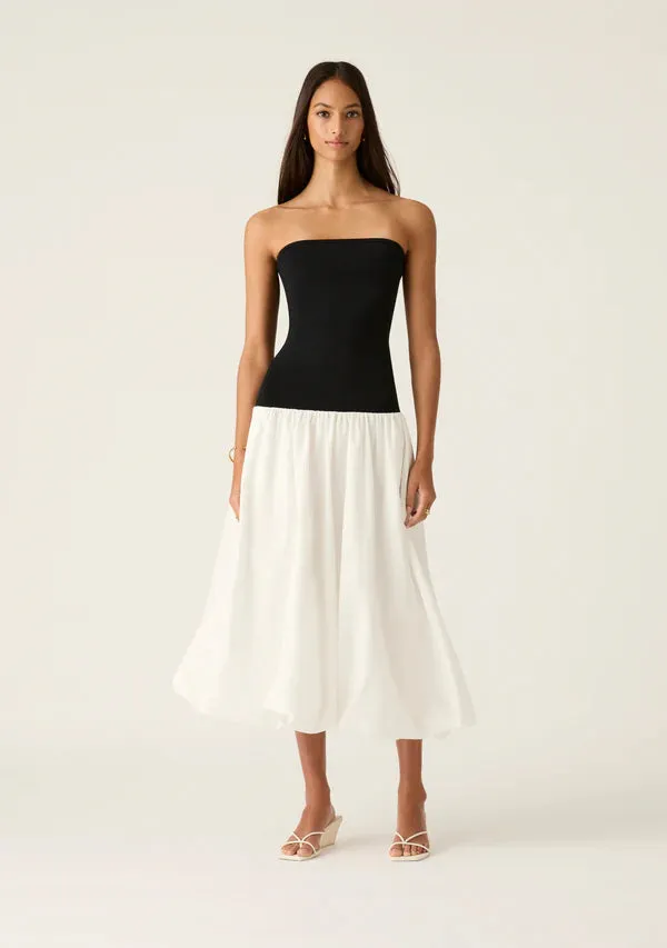 Mos the Label - Sophia Strapless Dress - Black White