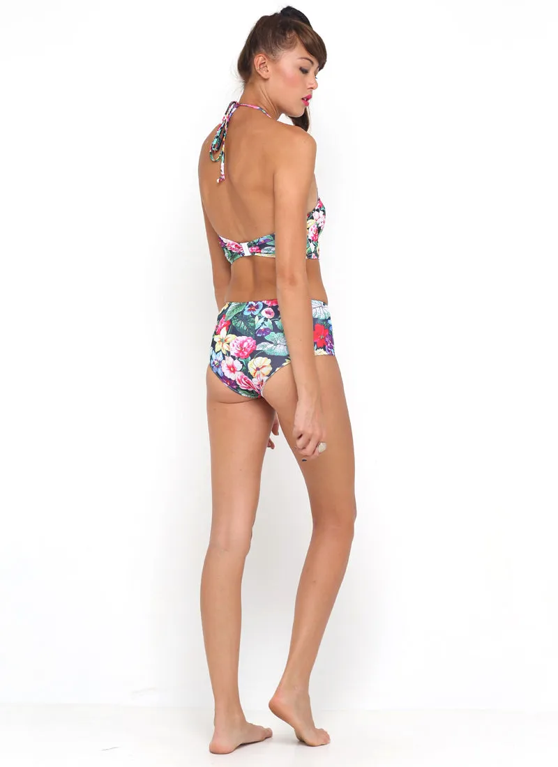 Motel Opal Midi Rise Bikini Bottom in Cottage Garden