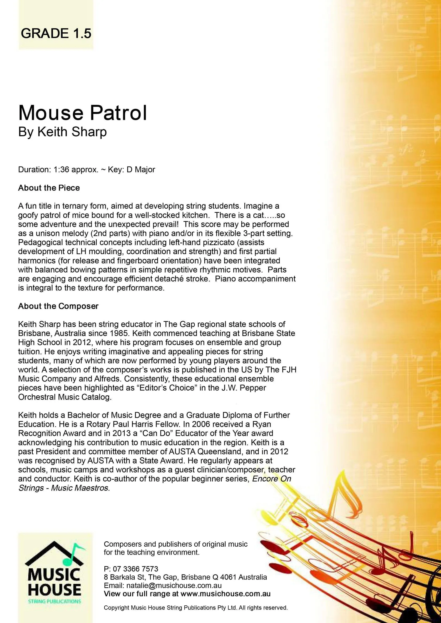 Mouse Patrol (Keith Sharp) for String Orchestra