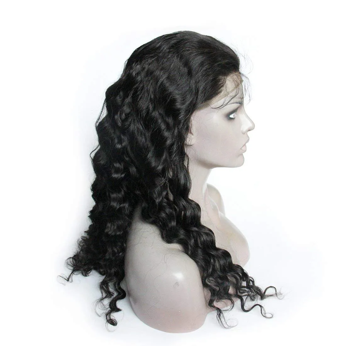 Ms Fenda Brazilian Remy Human Hair Loose Wave 180% High Density 360 Lace Frontal Wigs