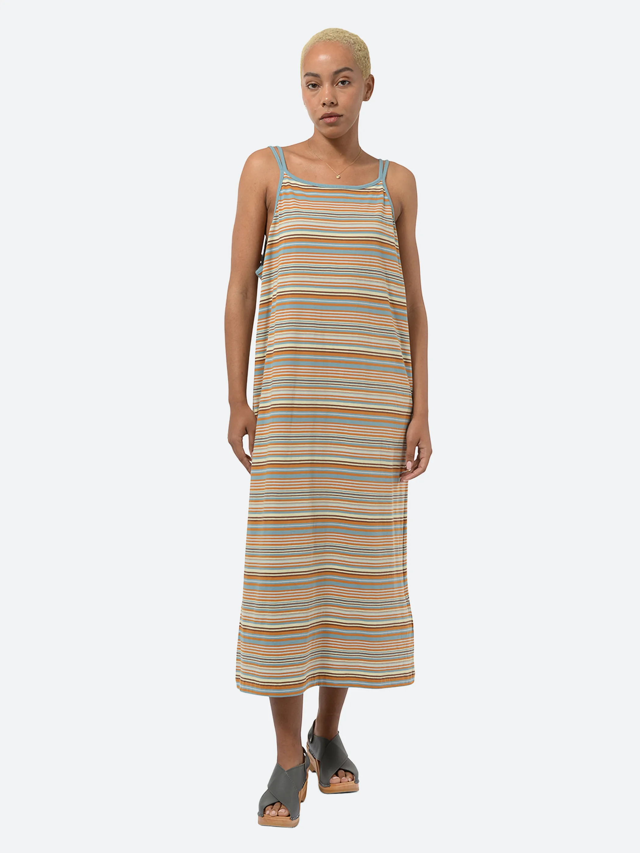 Multi-Border Camisole Dress
