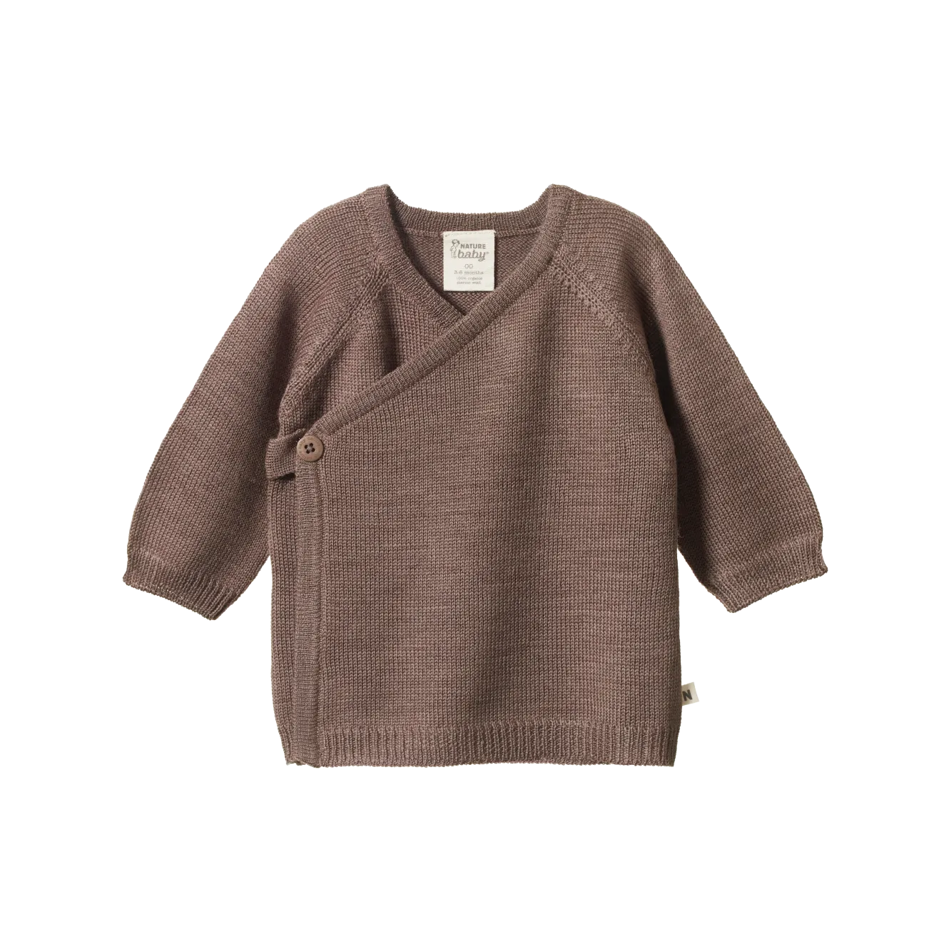 Nature Baby - Merino Wool Knit Kimono Jacket - Cub Marl