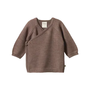 Nature Baby - Merino Wool Knit Kimono Jacket - Cub Marl