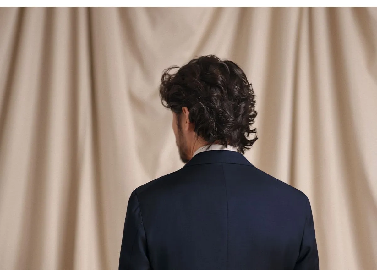 Navy Double-Breasted Suit