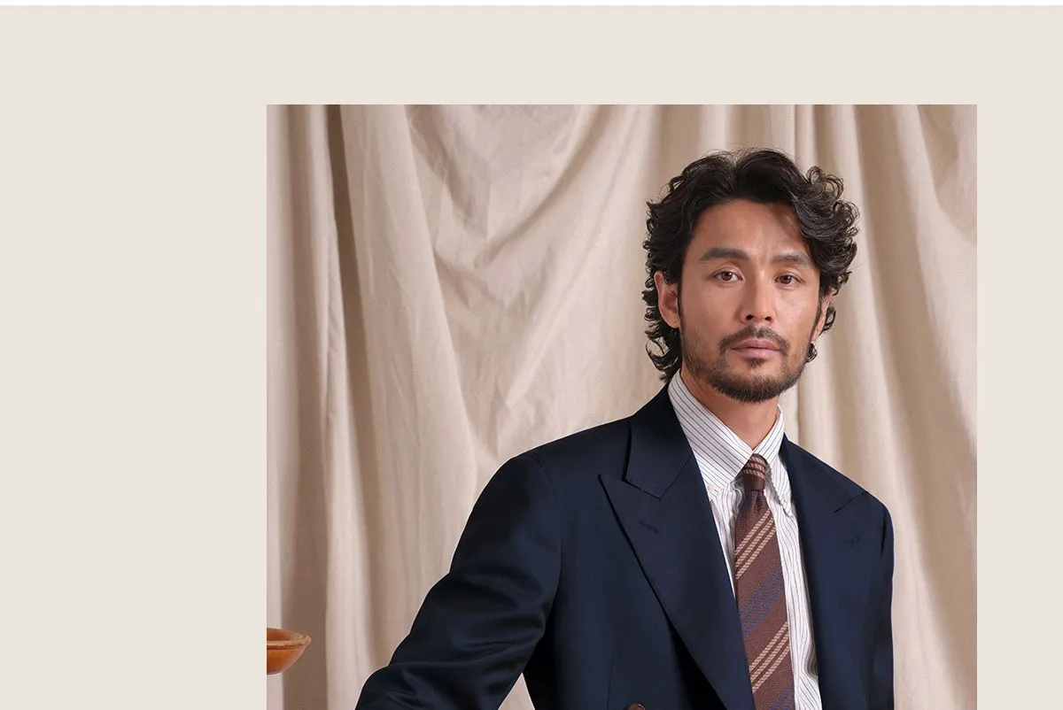 Navy Double-Breasted Suit