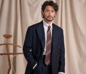 Navy Double-Breasted Suit