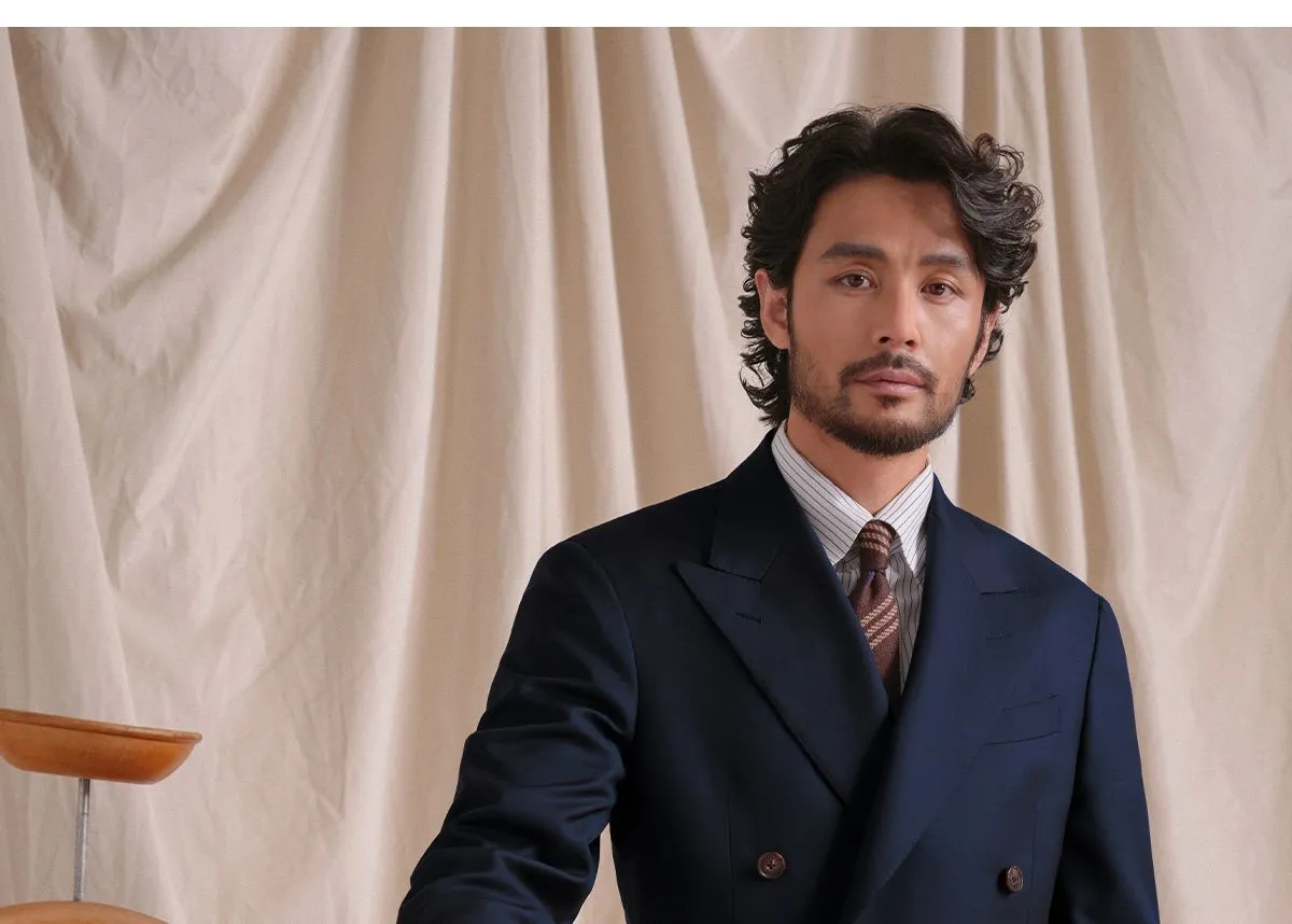 Navy Double-Breasted Suit
