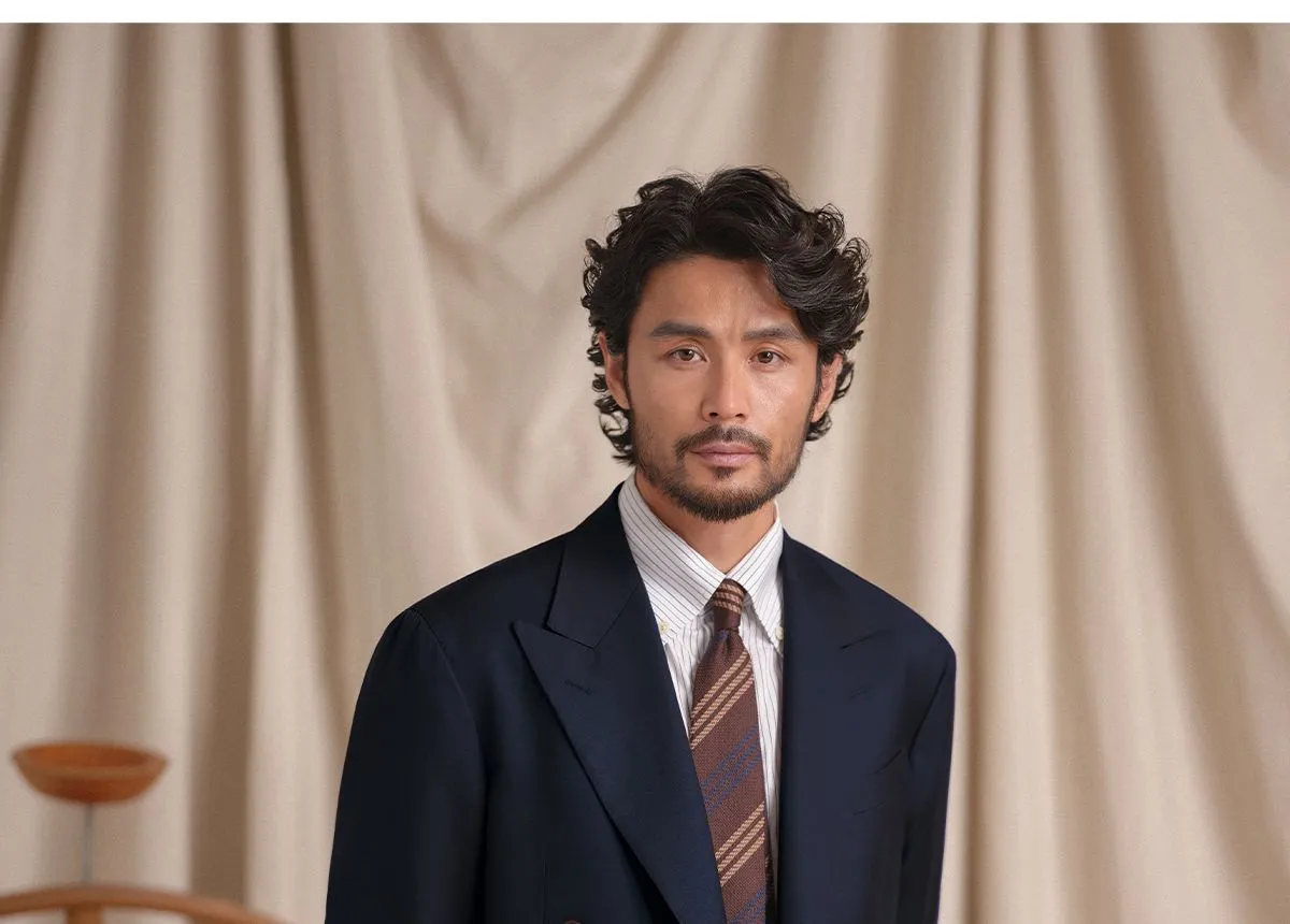Navy Double-Breasted Suit