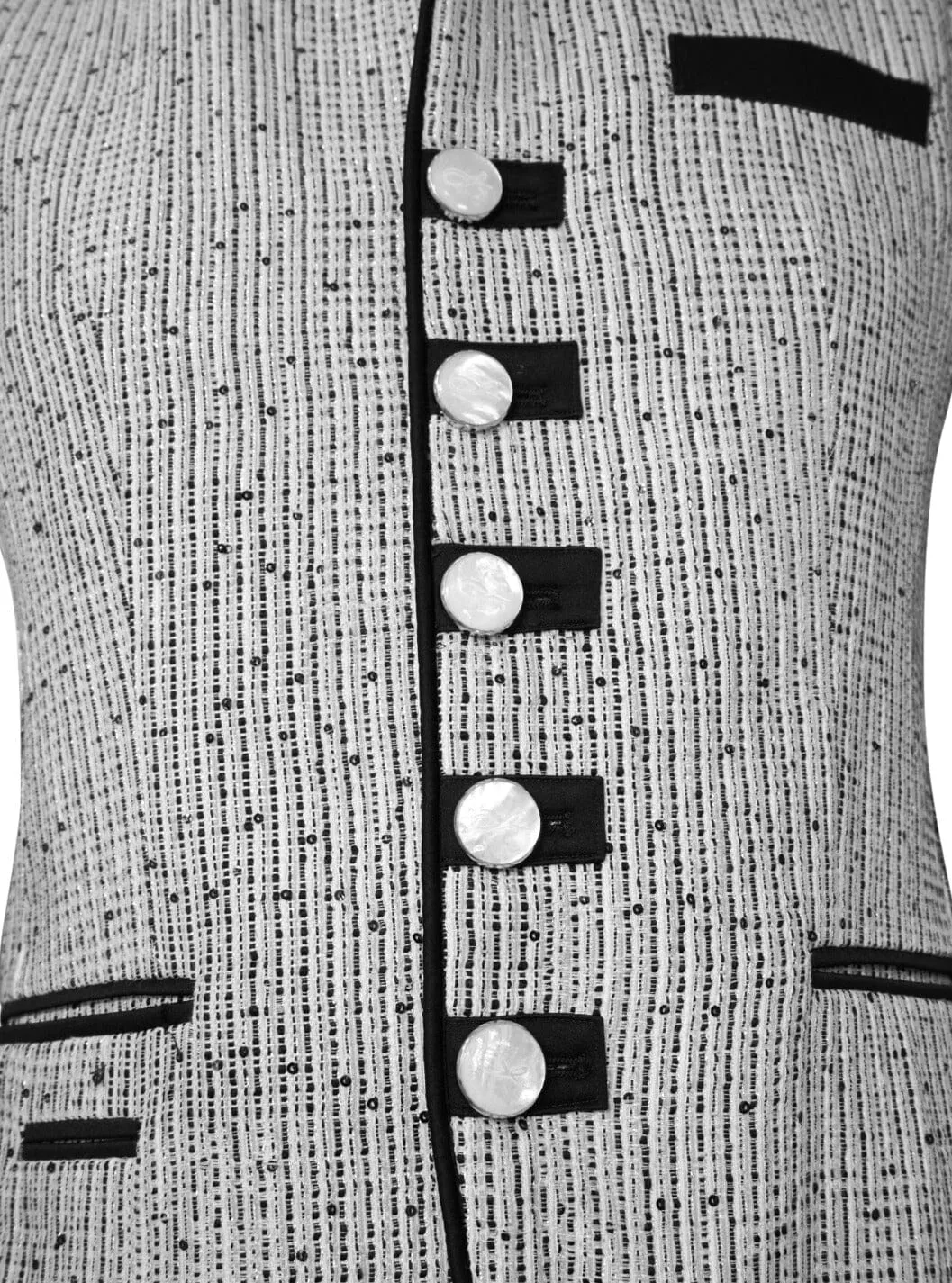 Nero Tweed Paillette Mandani Jacket
