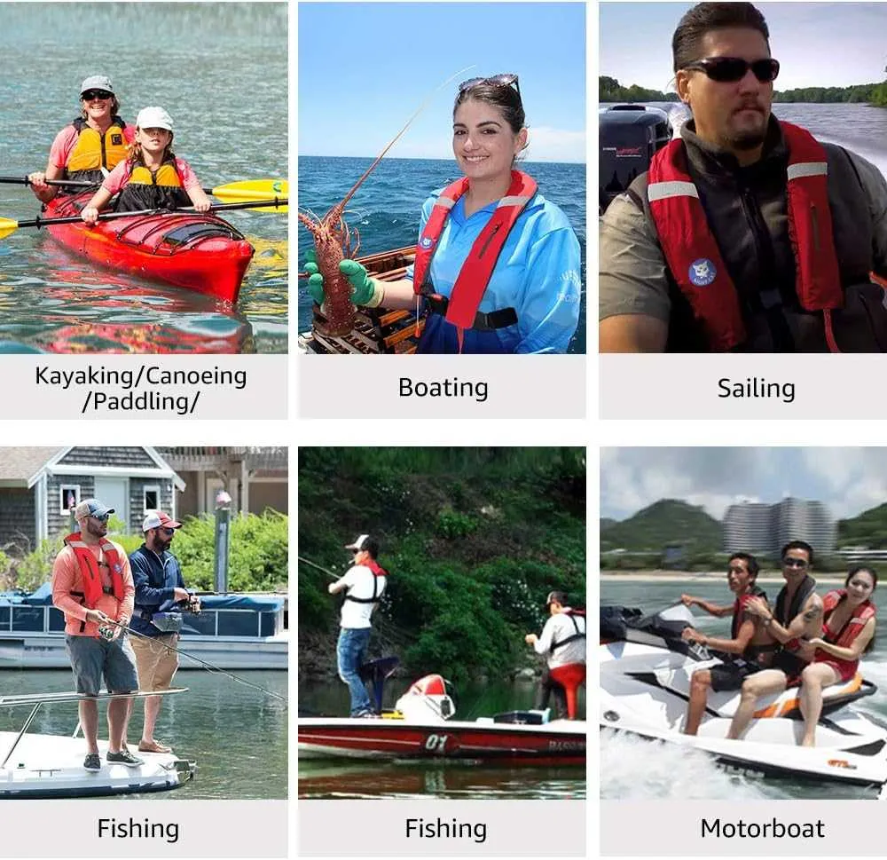 Night Cat Inflatable Life Jackets Vests Survival Preservers