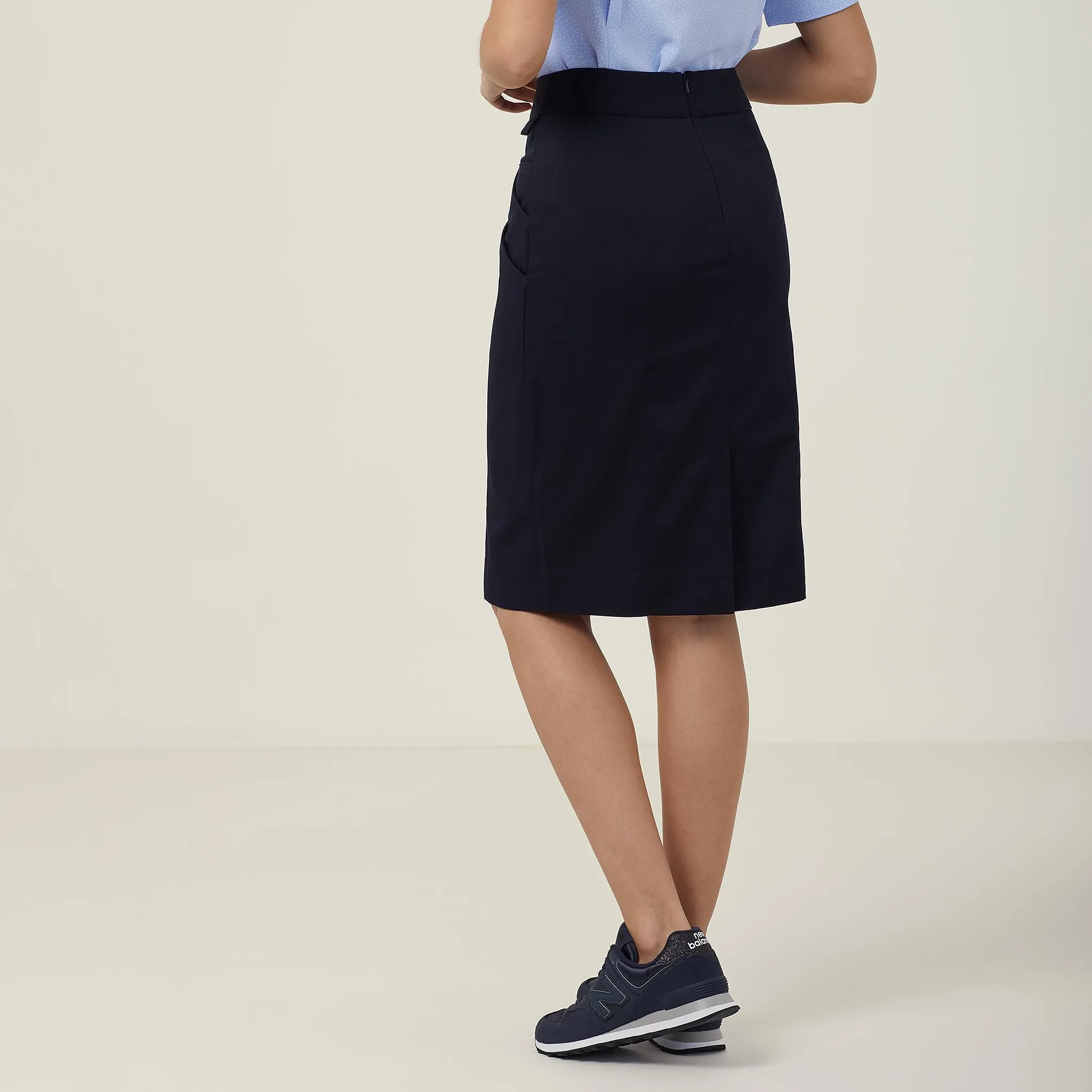 NNT Women's Poly Viscose Gaberdine Health Tech Skirt - Ink Navy