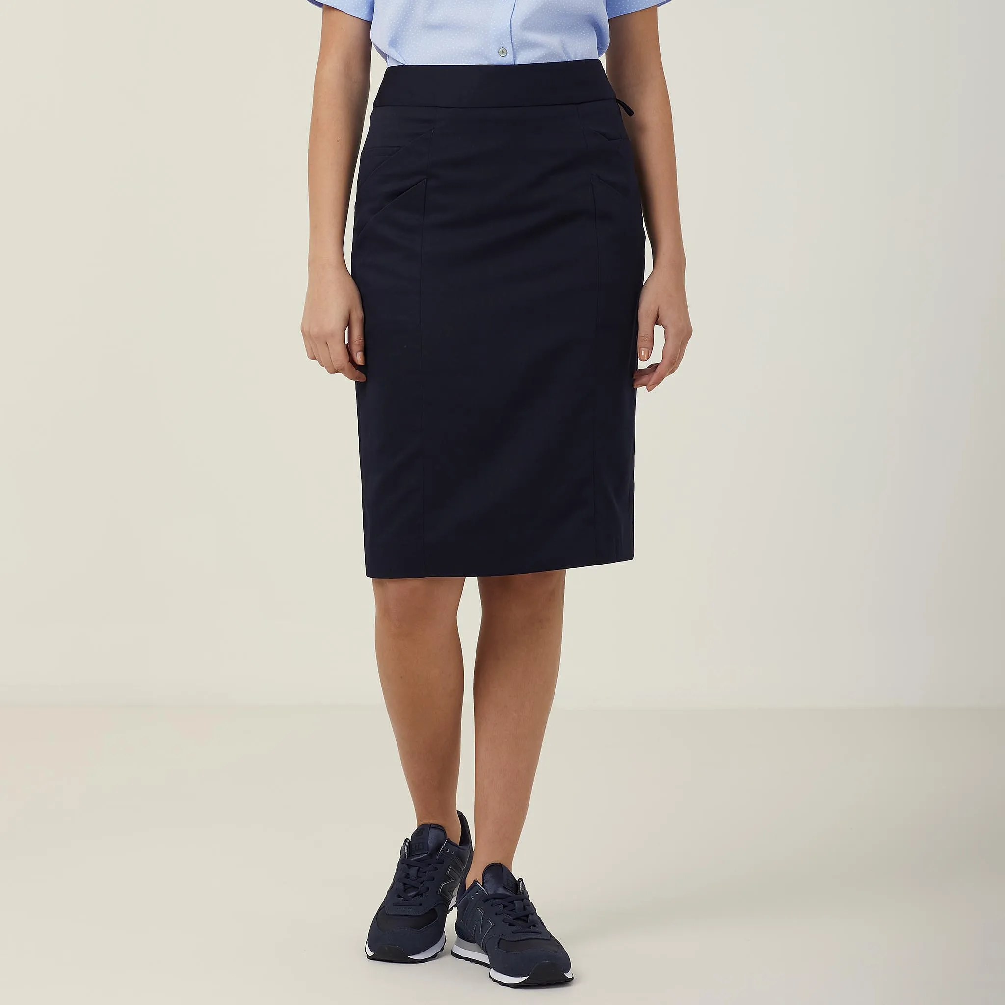NNT Women's Poly Viscose Gaberdine Health Tech Skirt - Ink Navy