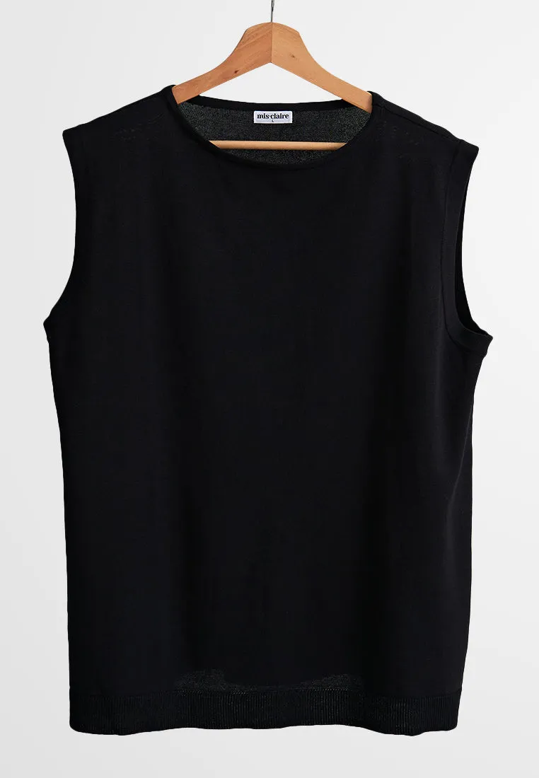 Nox Crew Neck Sleeveless Knit Top