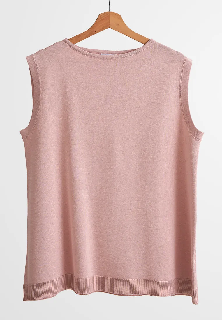Nox Crew Neck Sleeveless Knit Top