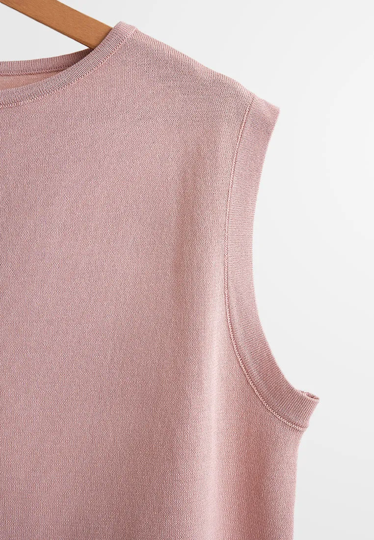 Nox Crew Neck Sleeveless Knit Top