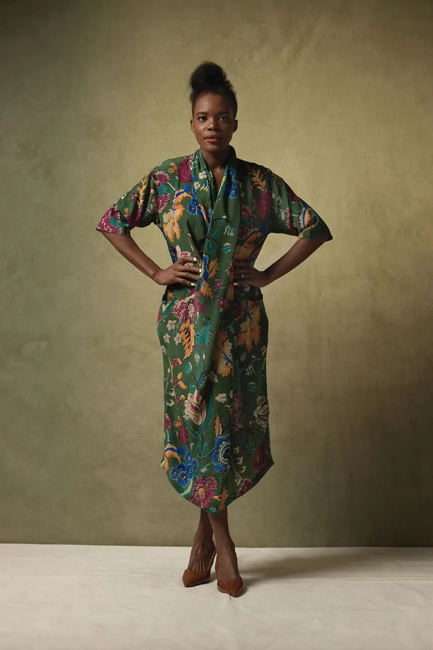 One Hundred Stars Green Flower Vase Rachel Dress