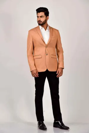 Orange Knitted Blazer for all Occasions