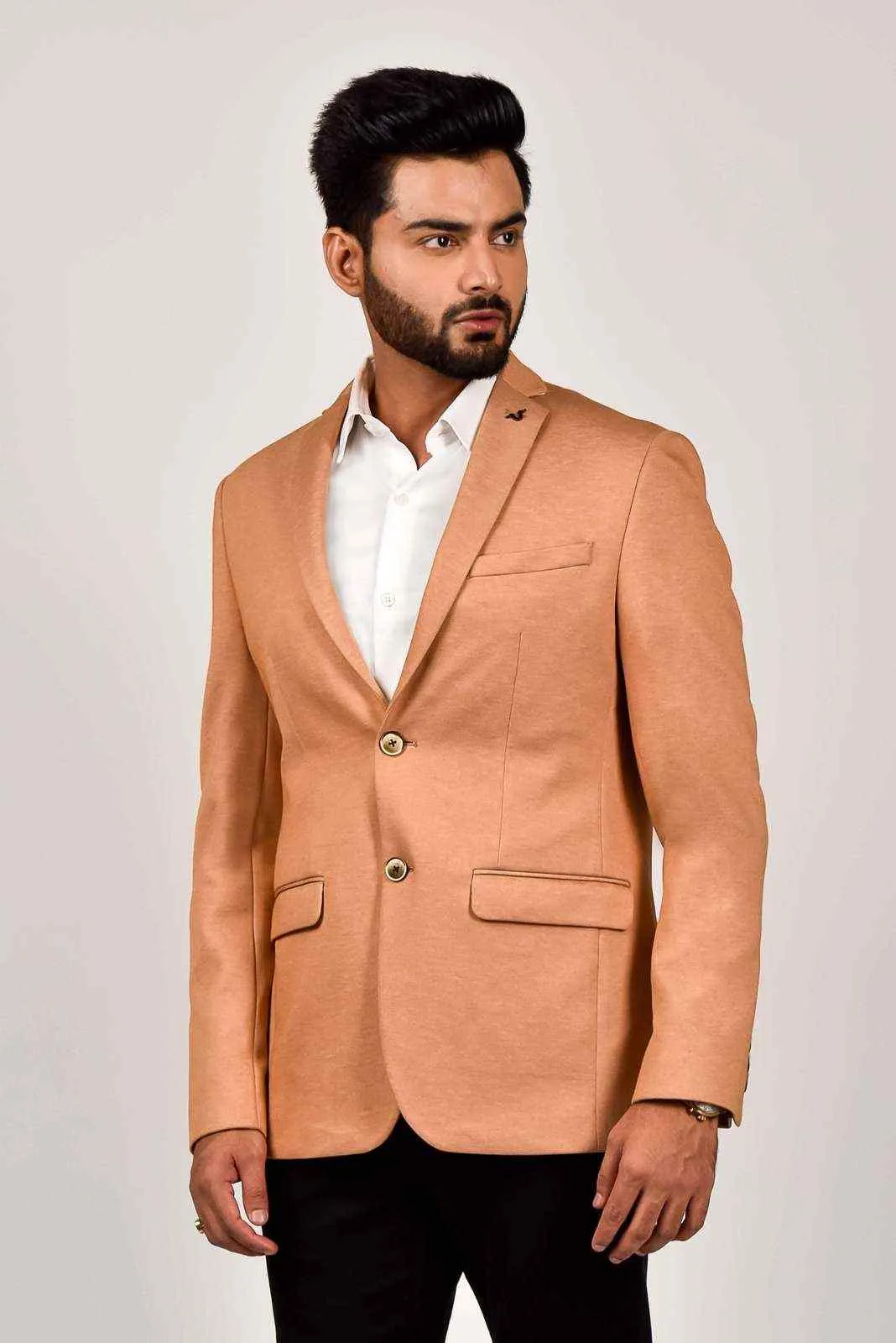 Orange Knitted Blazer for all Occasions