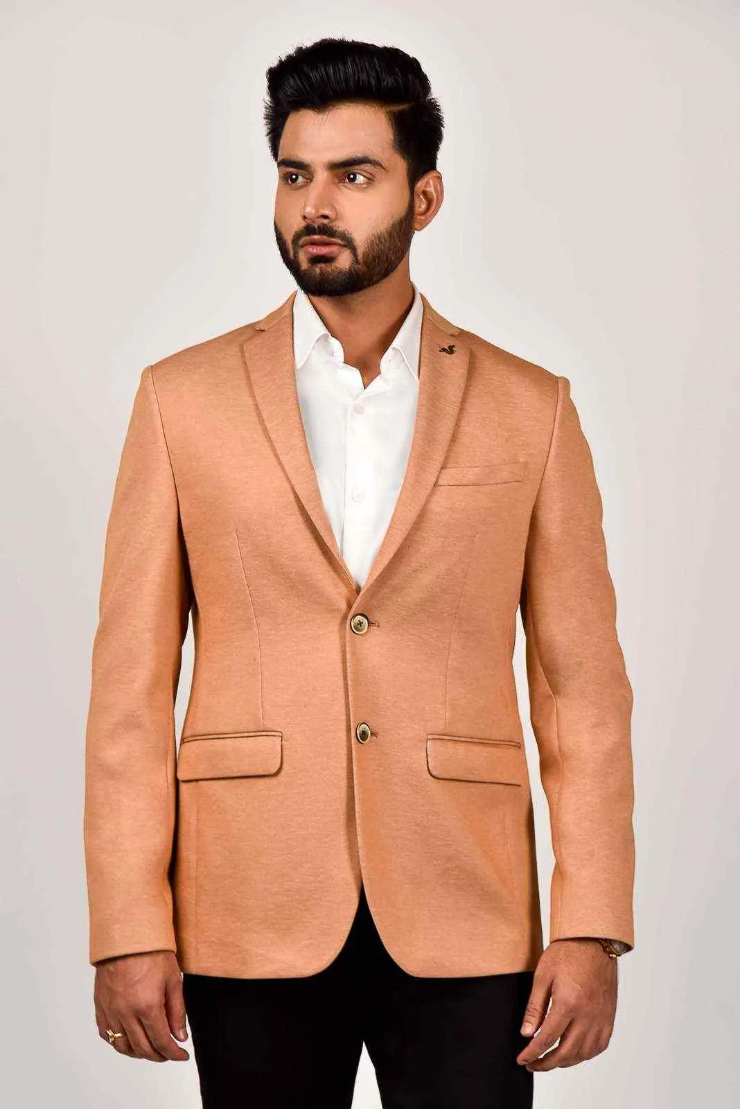 Orange Knitted Blazer for all Occasions