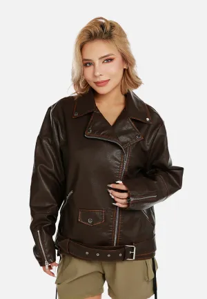 Oversized Biker Jacket By RUW