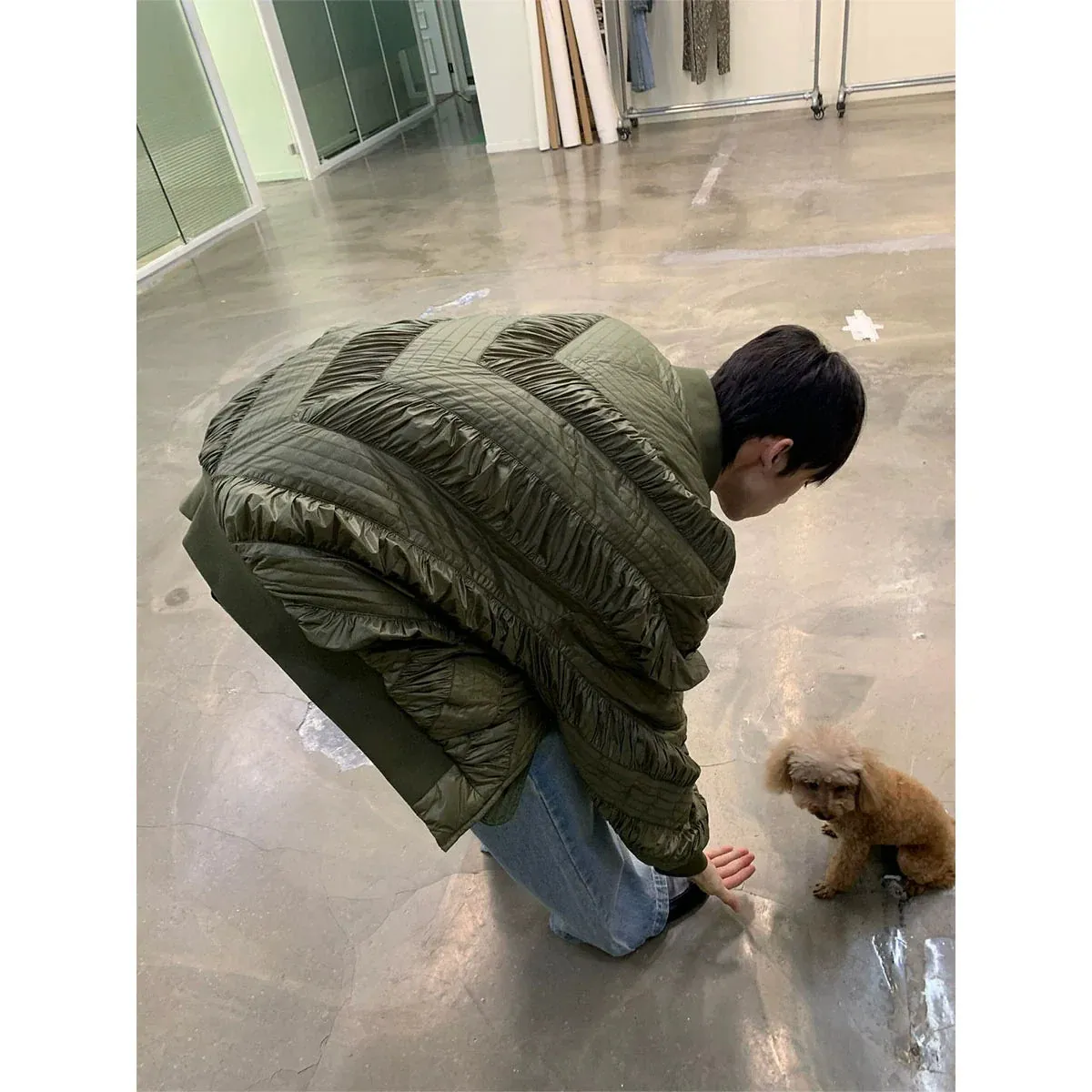 Oversized Quilted Bomber Jacket