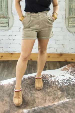 Paisley Corduroy Shorts
