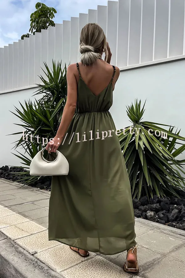 Passionate Sahara Beaded Tie-up Design Loose Maxi Dress