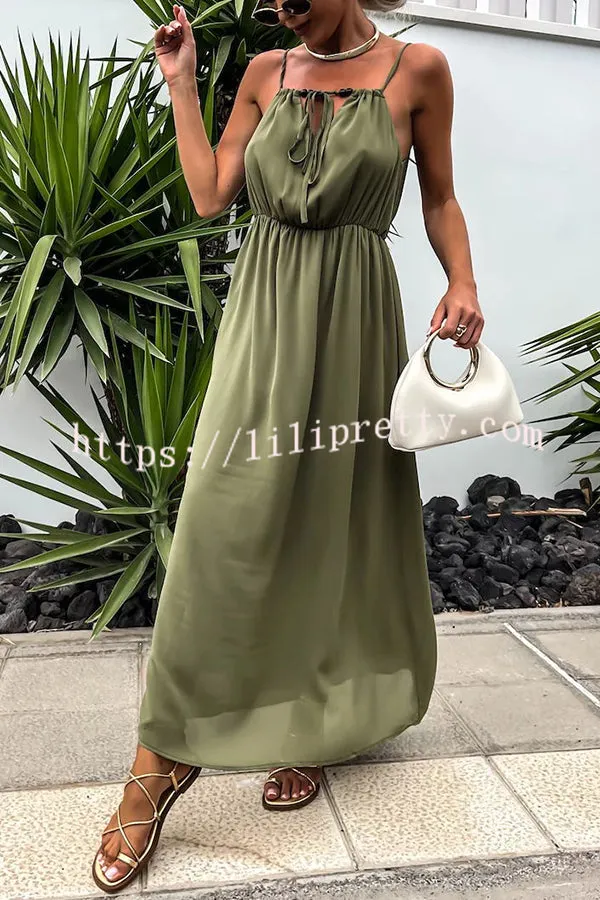 Passionate Sahara Beaded Tie-up Design Loose Maxi Dress