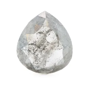 Pear Rose Cut Salt   Pepper Diamond | 2.75ct