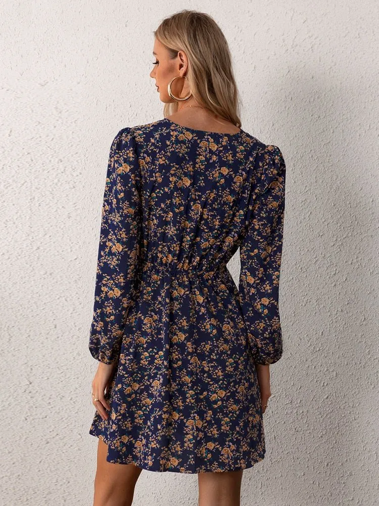 Pearline - Breezy Floral Style Woman's Mini Dress