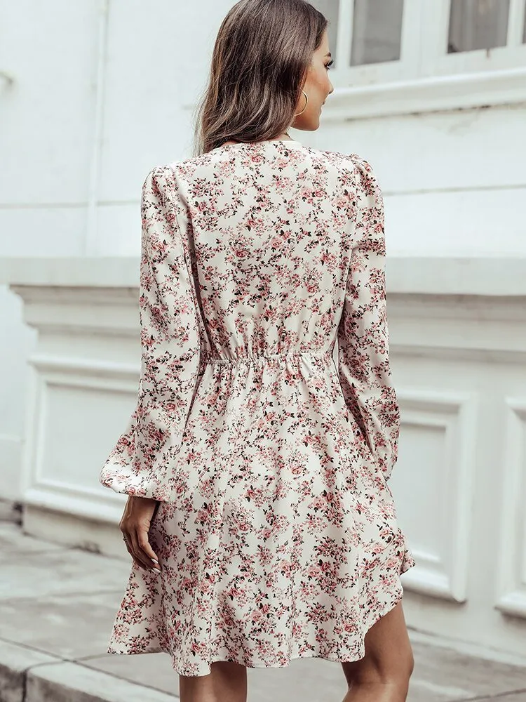 Pearline - Breezy Floral Style Woman's Mini Dress