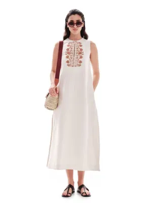 Peony Midi Loose Silk Dress