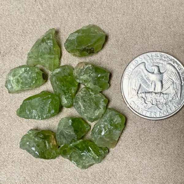 Peridot (Olivine) Crystals (Arizona)