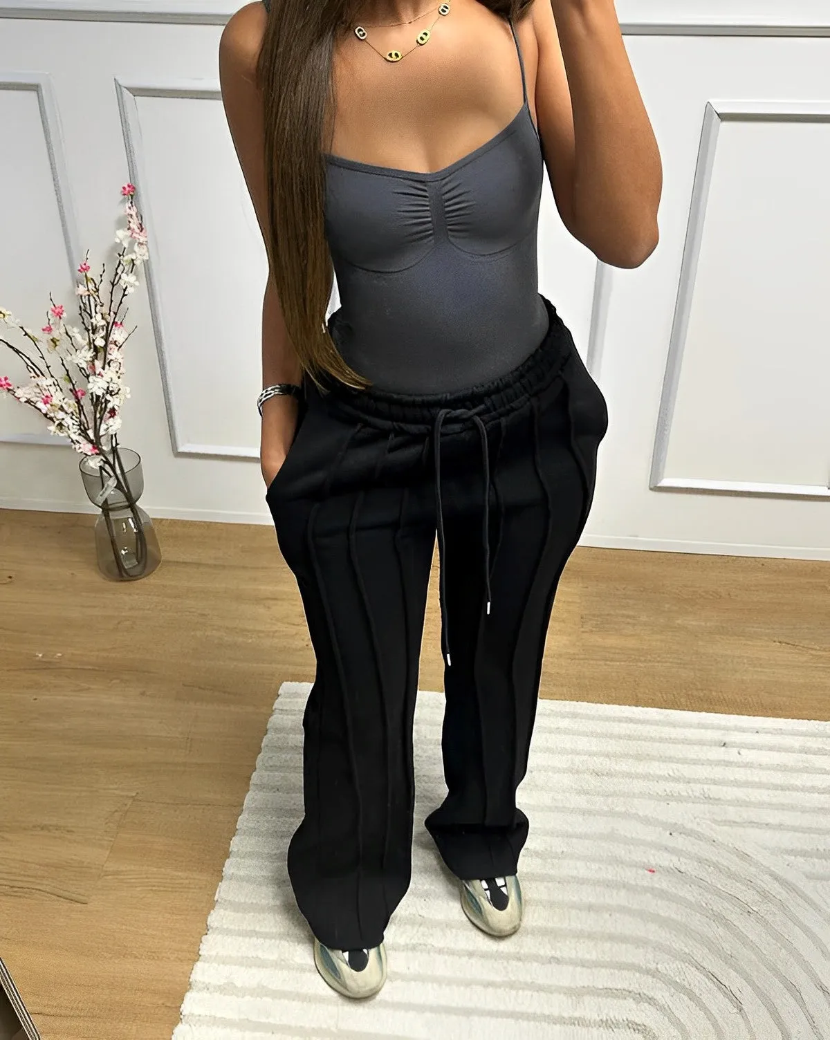 Perle® | Striped Loose Sweatpants