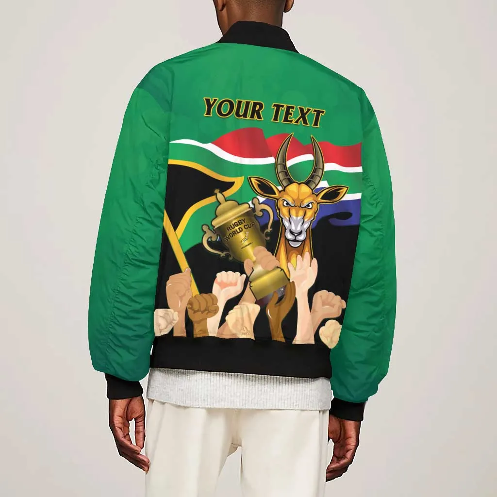 Personalised South Africa Special Holiday Bomber Jacket Springboks Champions Celebration Rugby Is My Soul LT14