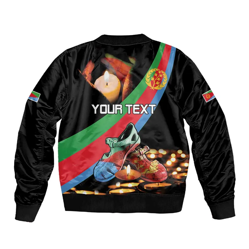 Personalized Eritrea Martyrs Day Sleeve Zip Bomber Jacket Candlelight Vigil Remembering Our Heroes LT15
