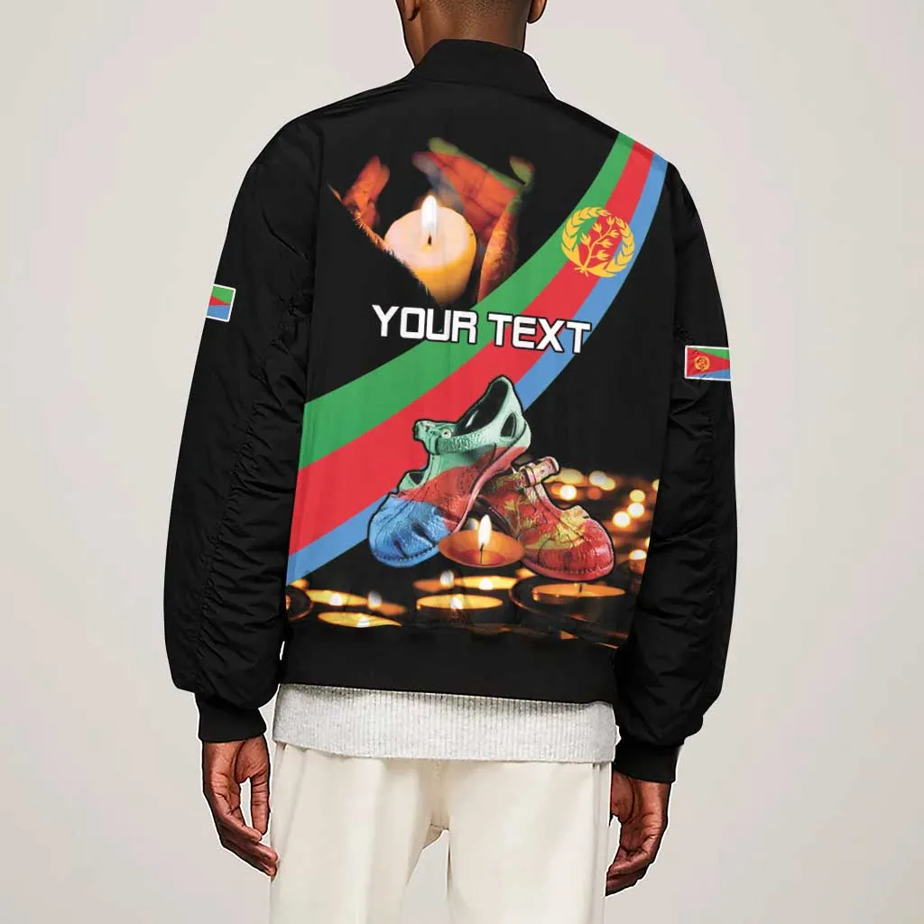 Personalized Eritrea Martyrs Day Sleeve Zip Bomber Jacket Candlelight Vigil Remembering Our Heroes LT15