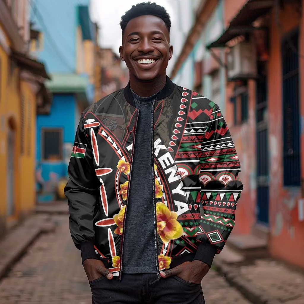Personalized Kenya Bomber Jacket Jamhuri Day, Kenya Shield LT01