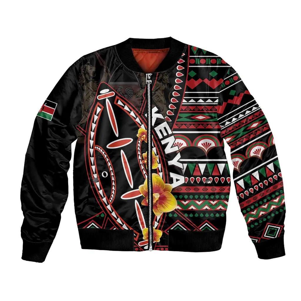 Personalized Kenya Bomber Jacket Jamhuri Day, Kenya Shield LT01