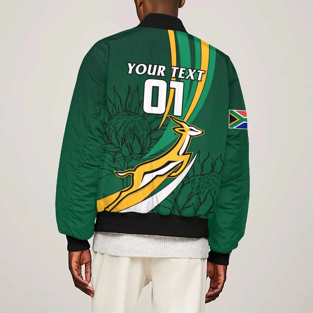 Personalized South Africa Rugby Bomber Jacket - Springboks Go Champions, World Cup LT01